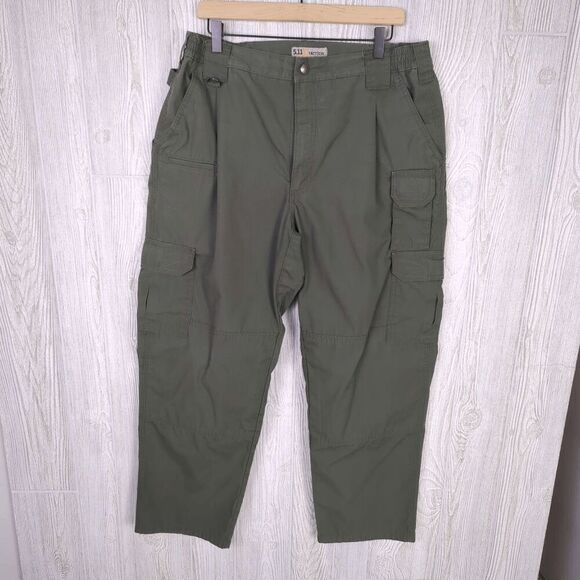 5.11 Men's TACLITE Pro Tactical Pants Green Size 38x30 Olive Green Army Green 74 - Picture 1 of 11